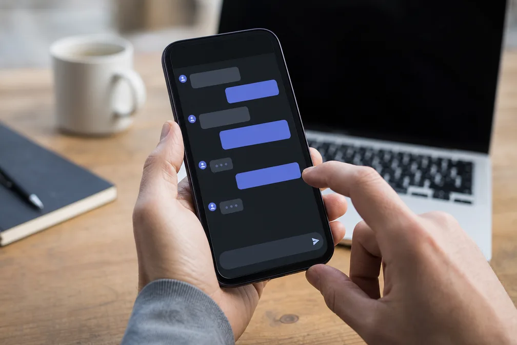 Quel est le meilleur chatbot IA gratuit en français en ce moment ? Gros plan sur une conversation en français affichée dans l'interface d'un chatbot sur smartphone