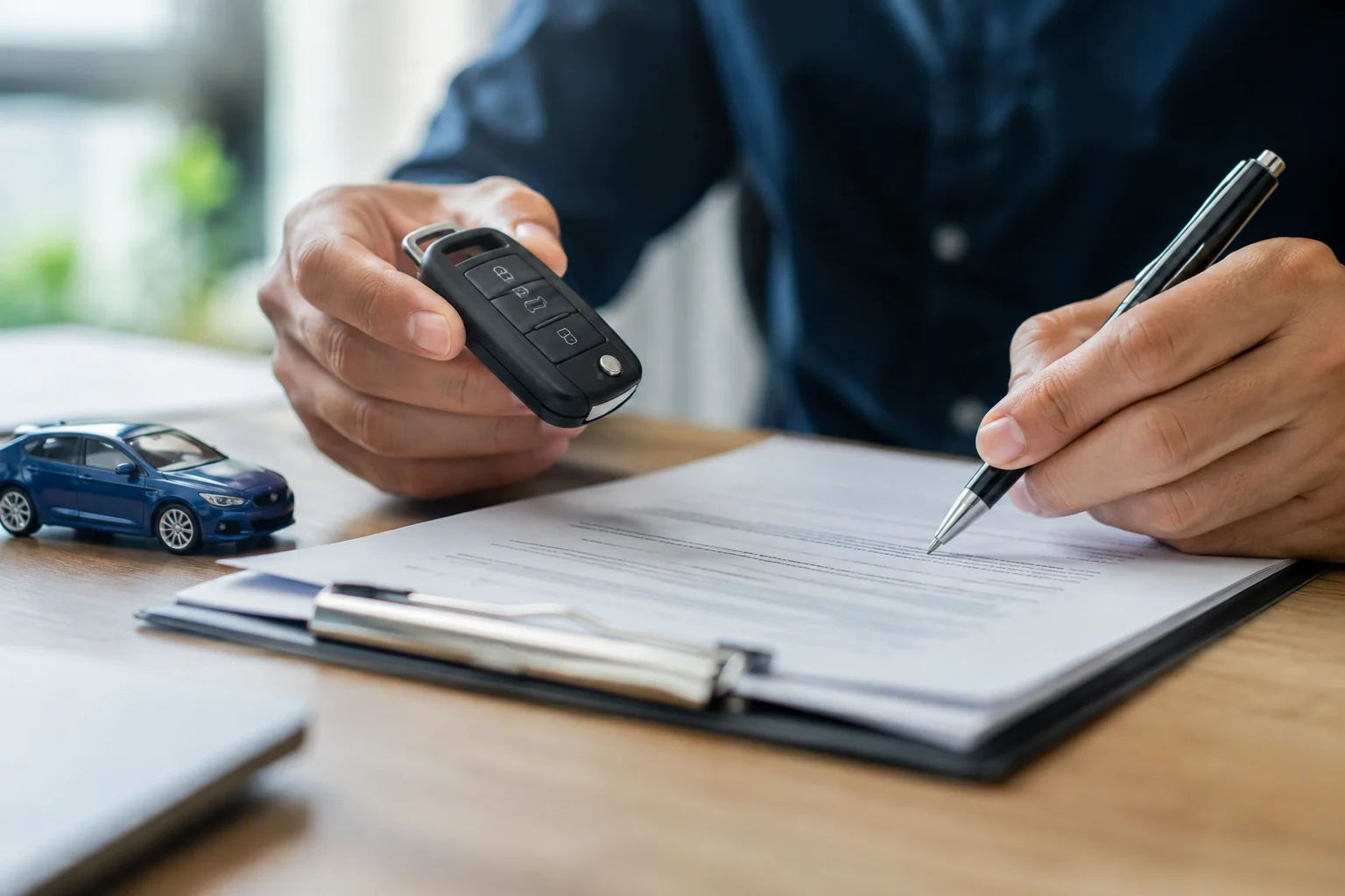 Quel est le véritable délai de rétractation pour une assurance auto Gros plan sur une main signant une lettre de rétractation avec un stylo plume